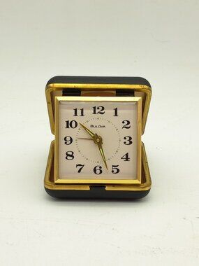 Bulova Small Travel Alarm Clock -Working No Alarm